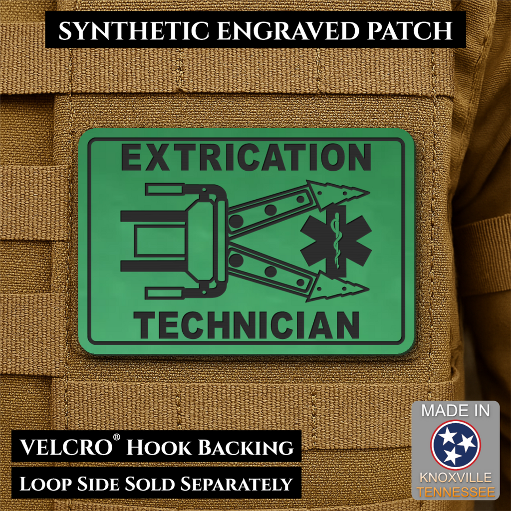 Vehicle Extrication Technician - Jaws of Life Patch - Morale Patch, 2x3" | Made in USA | VELCRO® Brand Hook Backing