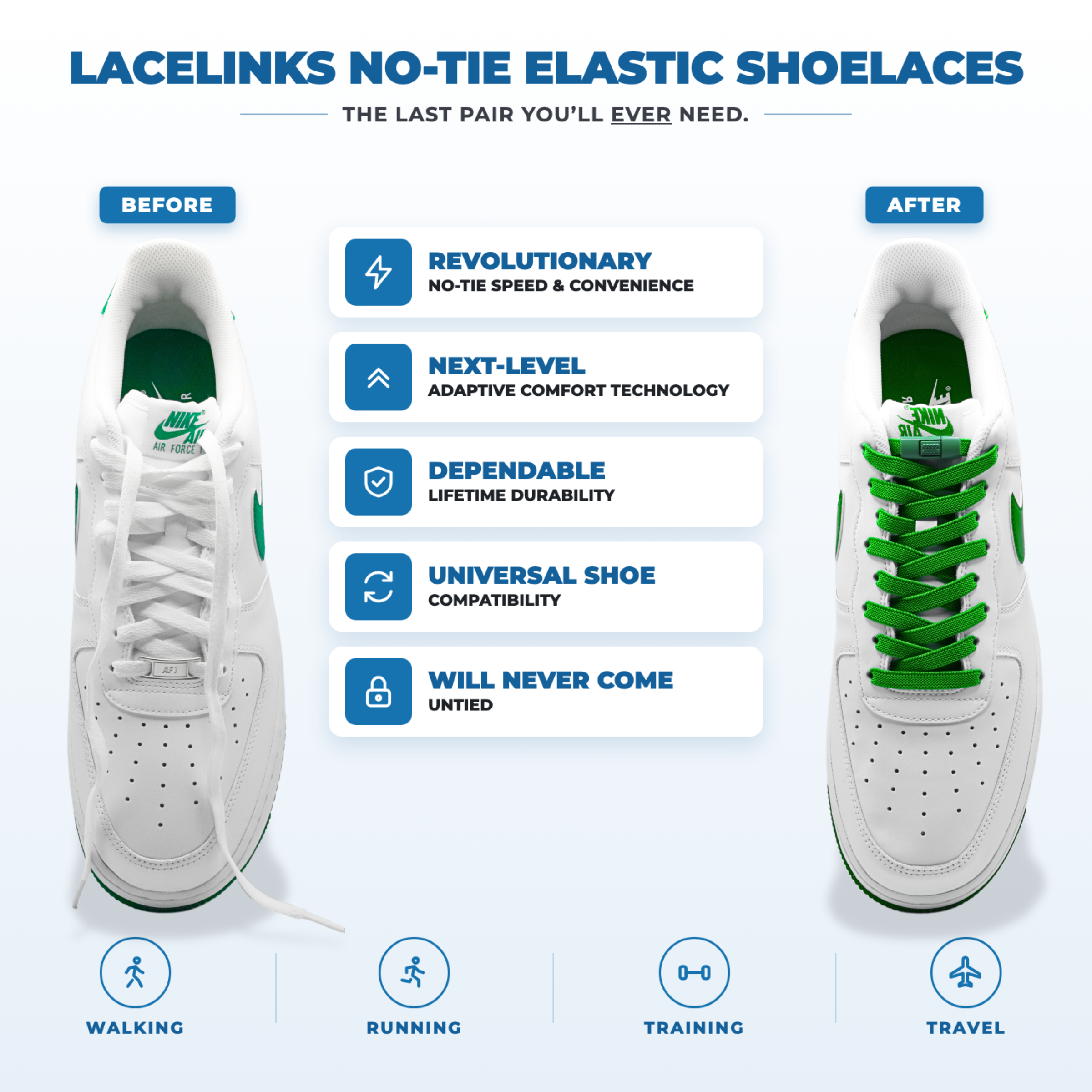 Flat Elastic Shoelaces