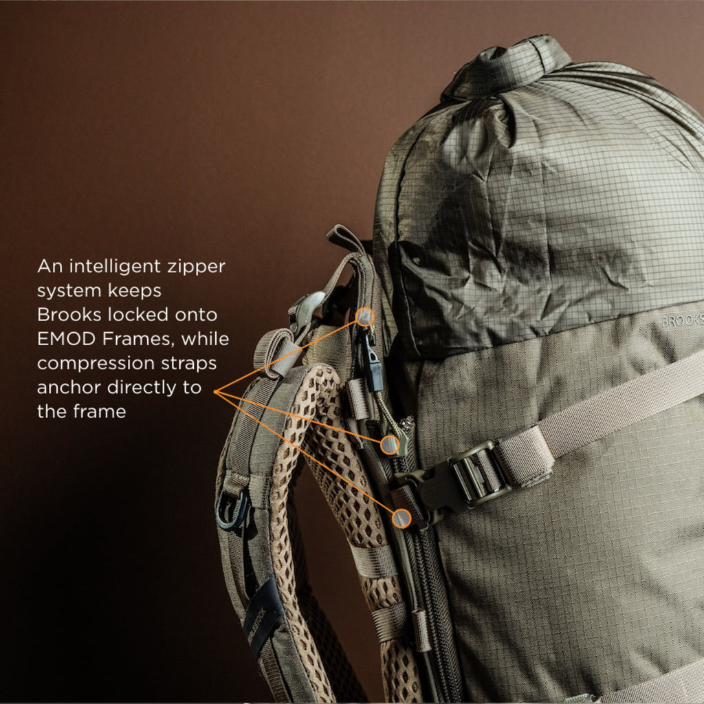 Eberlestock Brooks 7000 - Lightweight w/ EMOD Lid & Hydration Bladder Sleeve