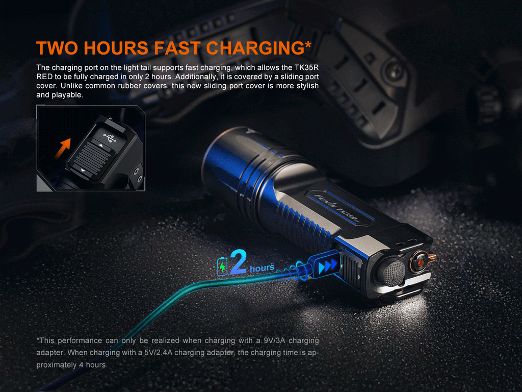Fenix TK35R UV Light Rechargeable High-Performance Tactical Flashlight
