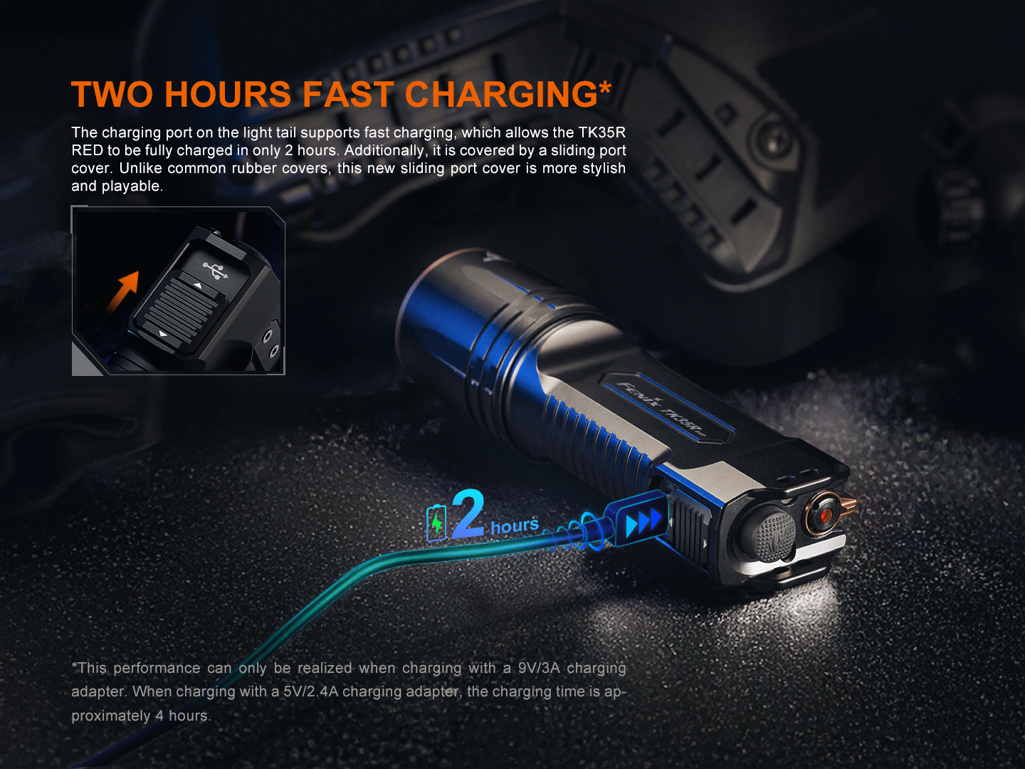 Fenix TK35R UV Light Rechargeable High-Performance Tactical Flashlight