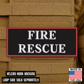 Fire Rescue ID Plate Carrier Patch 2.5" x 6" Hook & Loop | Made in USA