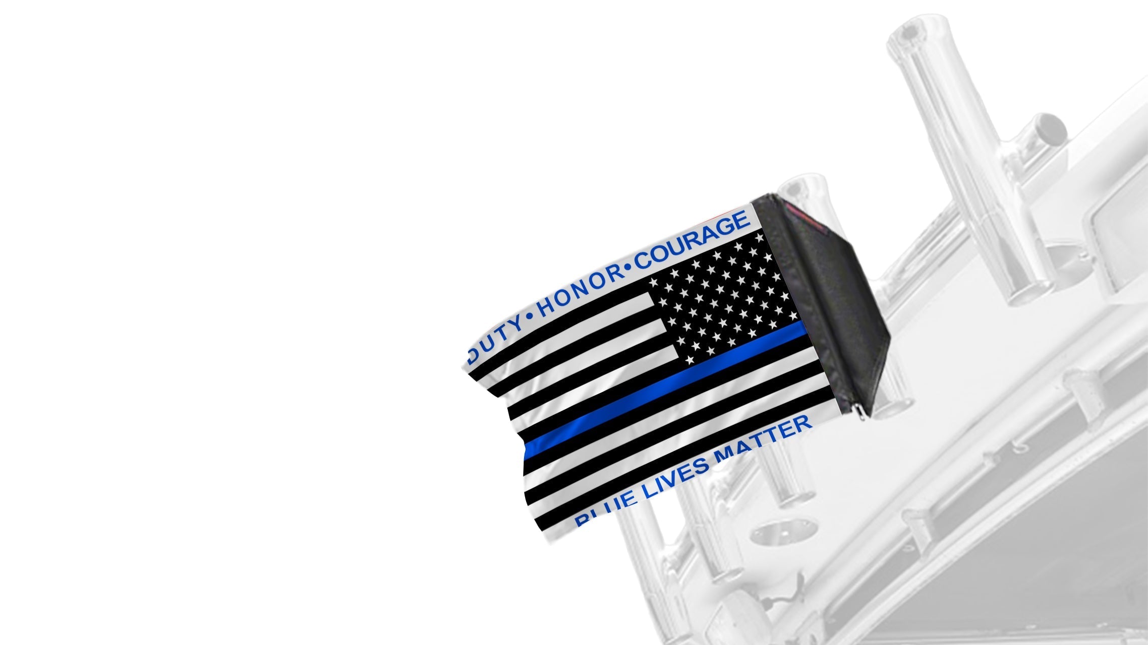 Blue Lives Matter 12"x18" Forever Wave Flag for Boats