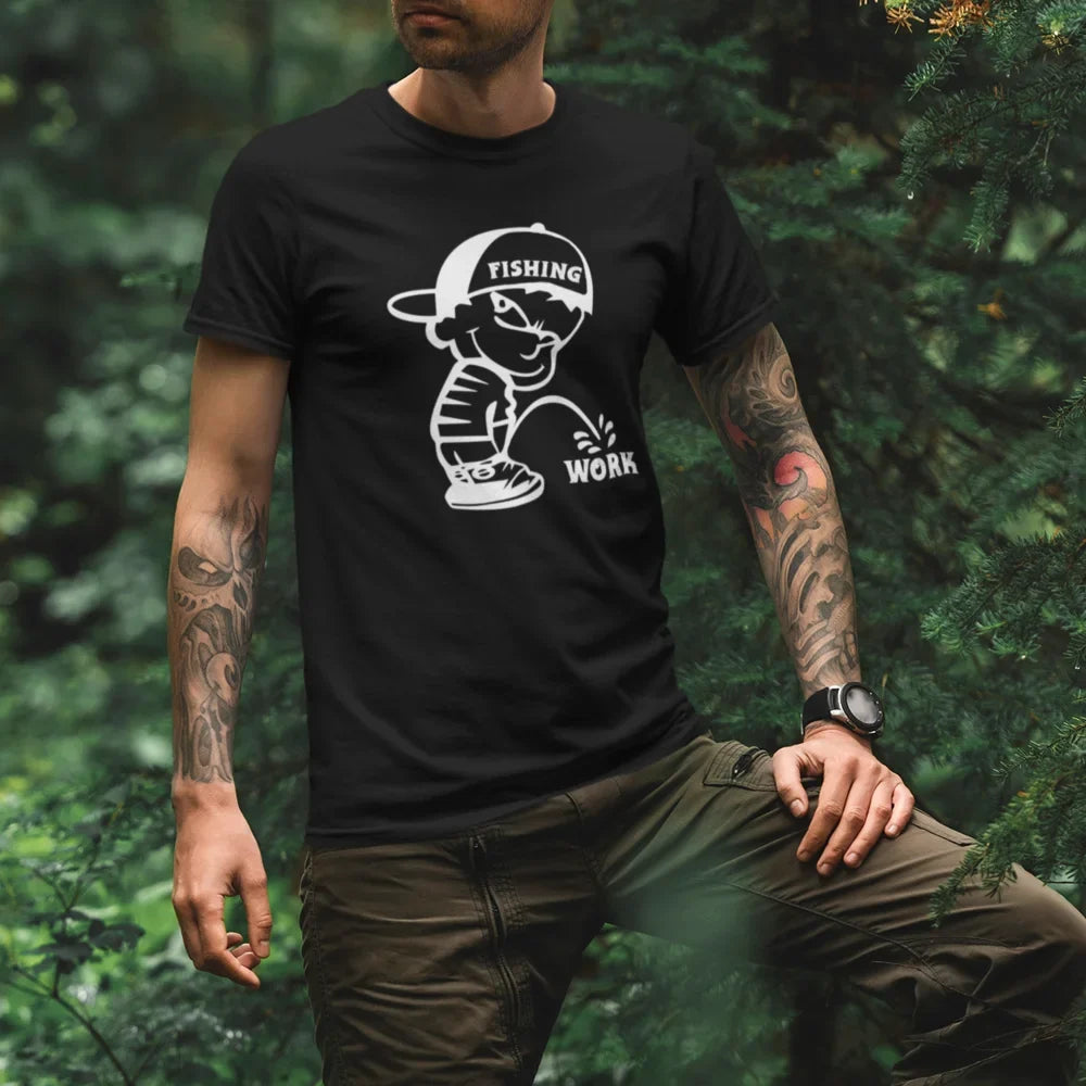 Fishing And Work Man T-Shirt