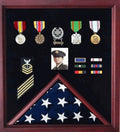 4 x 6 Flag Display Case Combination For Medals Photos