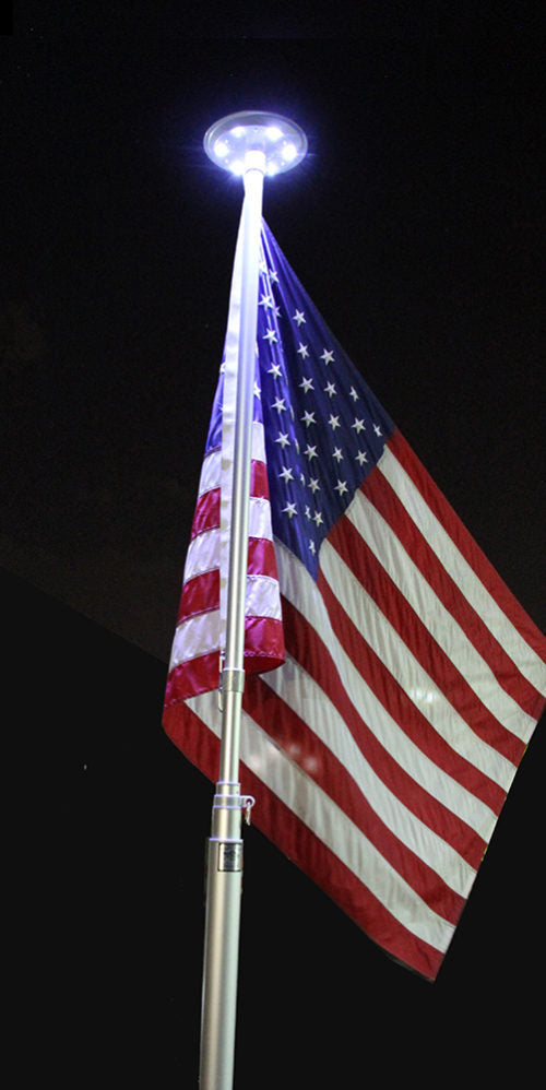 Titan Solar Flagpole Top Light - LED Automatic Flag Illumination | Made in the USA