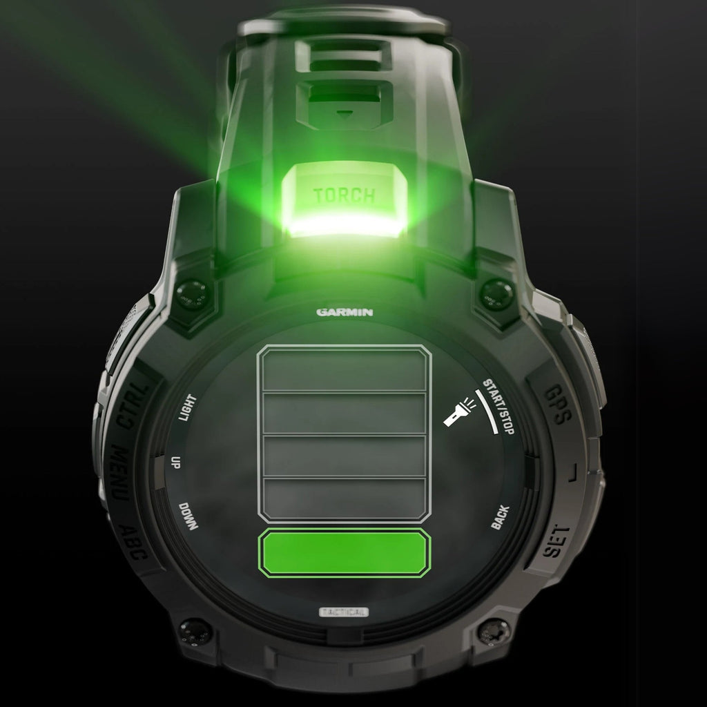 Garmin Instinct 3 Tactical - Tough Smartwatch w/ Solar Charging & 10 ATM Waterproof