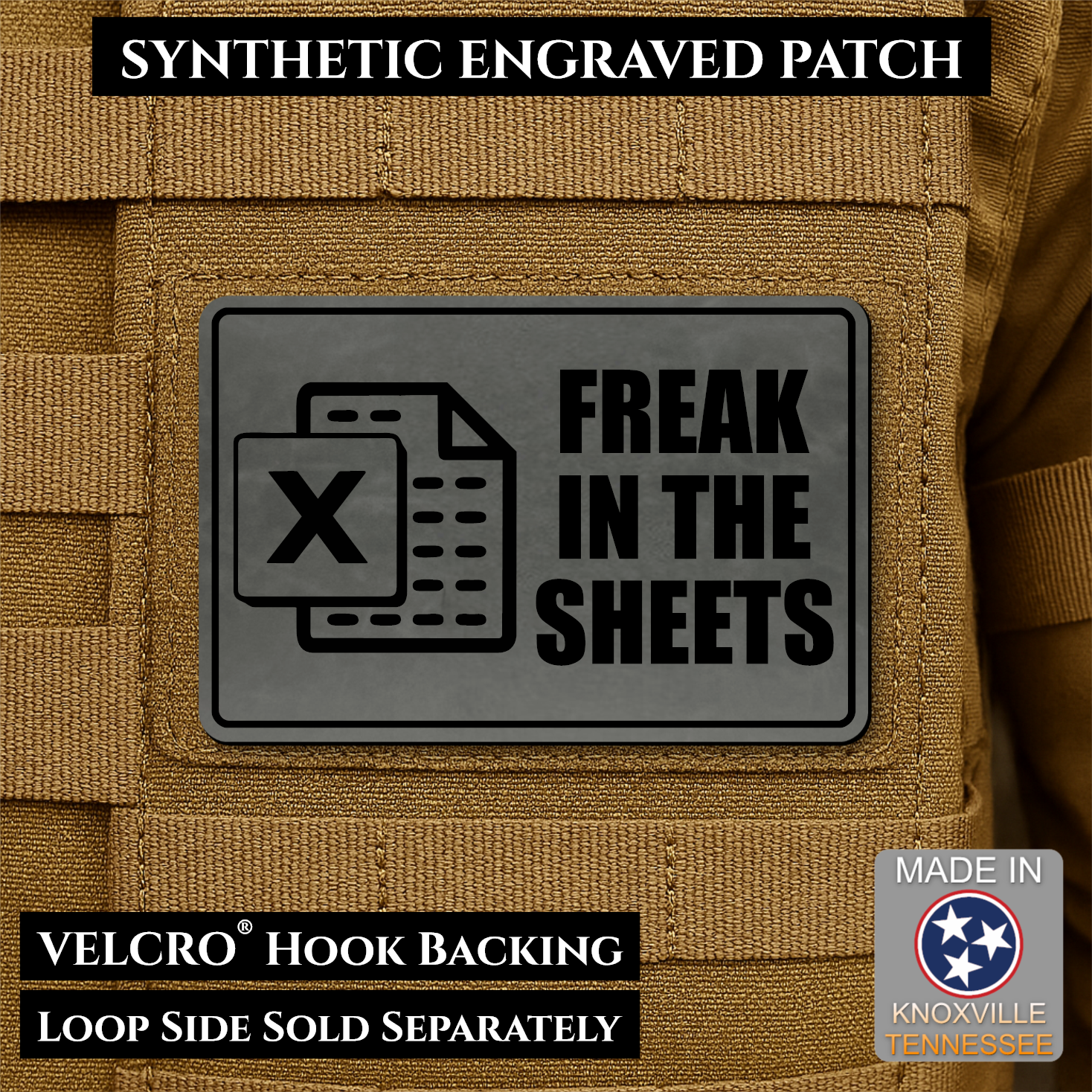 Freak In The Sheets Funny Morale Patch | Made in USA | VELCRO® Brand Hook Backing
