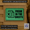 Freak In The Sheets Funny Morale Patch | Made in USA | VELCRO® Brand Hook Backing