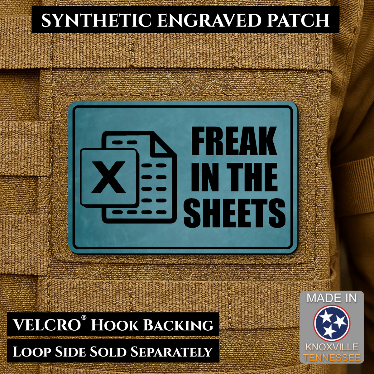 Freak In The Sheets Funny Morale Patch | Made in USA | VELCRO® Brand Hook Backing