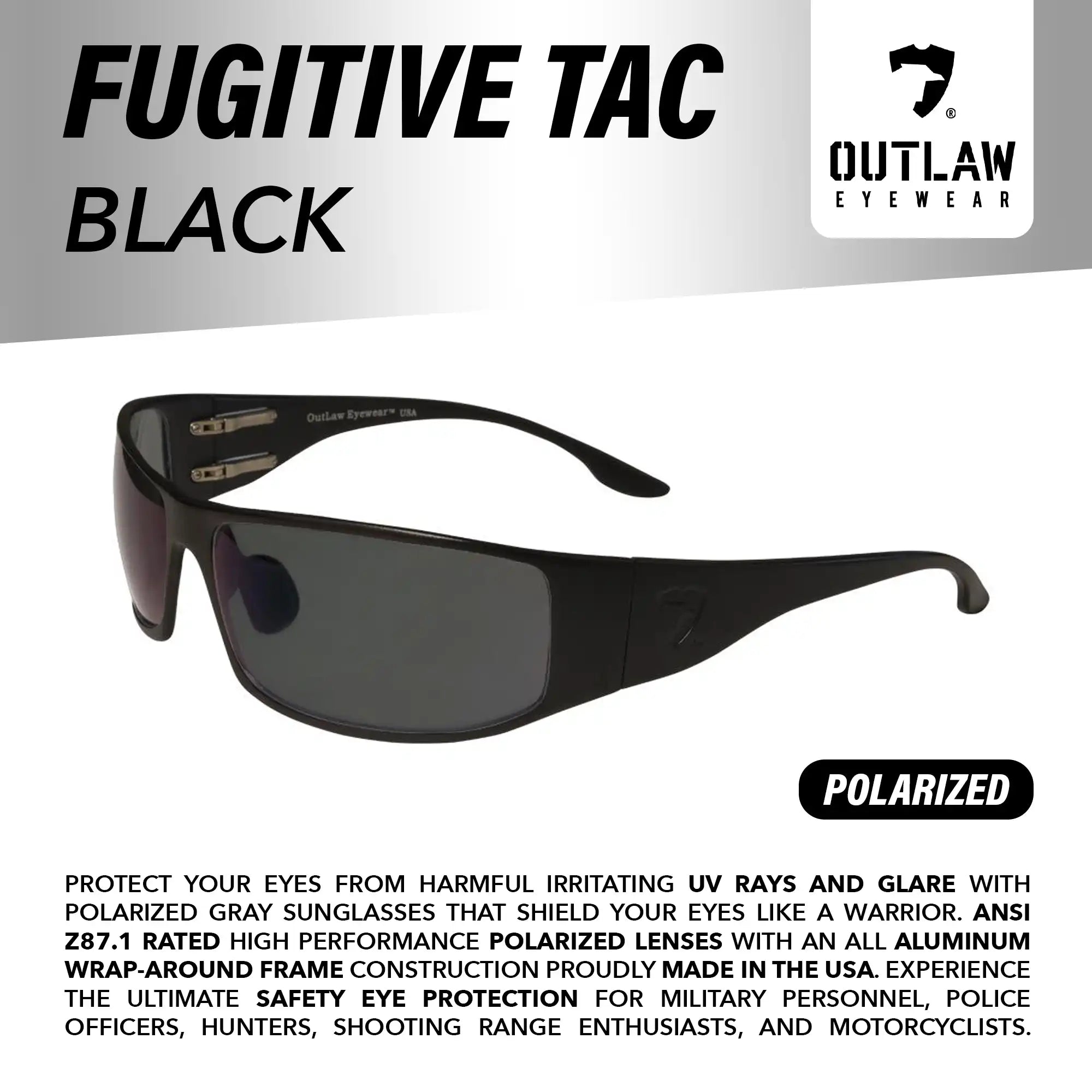Fugitive TAC Black / Polarized - ANSI Z87.1-2015