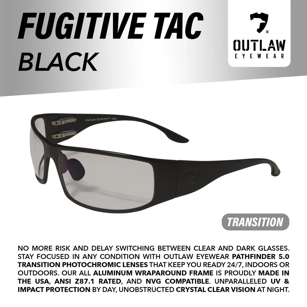 Fugitive TAC Black / Pathfinder 5.0 Transition - ANSI Z87.1-2015