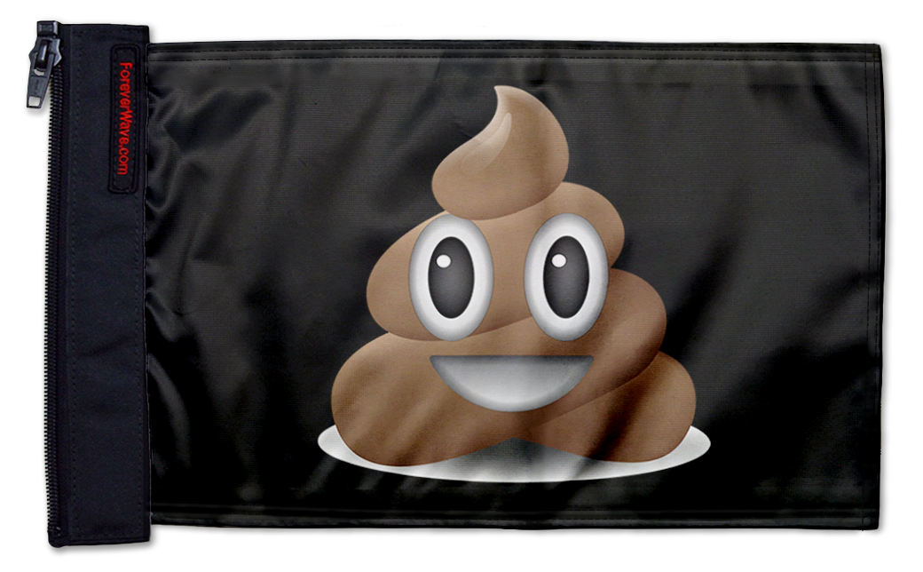 Emoji Poop 12"x18" Forever Wave Flag for Bronco