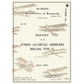 REPORT ON THE JUNKER ALL-METAL ARMOURED BIPLANE TYPE J.I., July 1919Reports on German Aircraft 14
