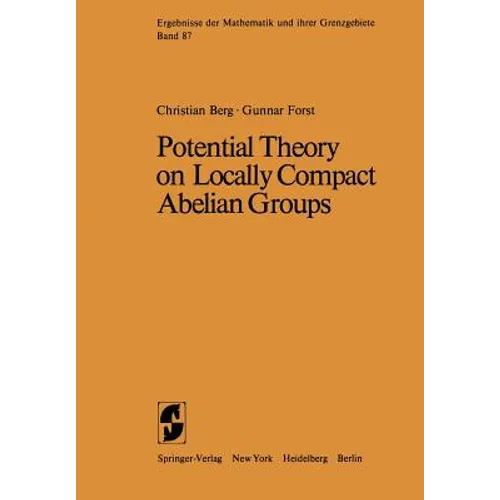 Potential Theory on Locally Compact Abelian Groups - Paperback