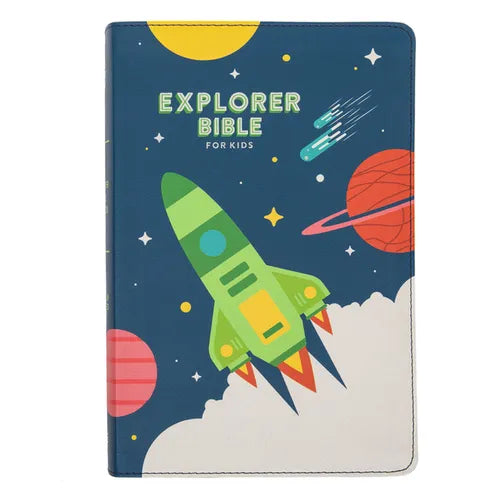 CSB Explorer Bible for Kids, Blast Off Leathertouch, Indexed - Imitation Leather