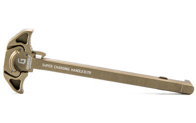 Geissele Automatics Airborne Charging Handle |  Low Profile Lever Design |  7075-T6 Aluminum |  Ambidextrous |  Desert Dirt Color Finish |  Fits AR 15 |  Product Finishes |  Shade Variations and Other Imperfections Are Normal Due to the Manufacturing Proc