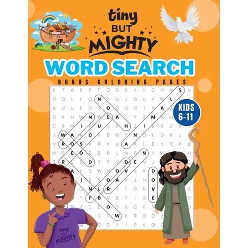 Tiny But Mighty Bible Activity Book For Kids: 100+ Christian Word Searches and Coloring Pages, Ages 6 to 11 - Paperback