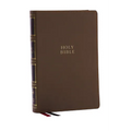 Nkjv, Compact Center-Column Reference Bible, Brown Leathersoft, Red Letter, Comfort Print - Imitation Leather