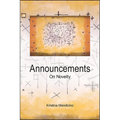 Announcements: On Novelty - Paperback