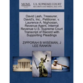 David Lash, Treasurer, David's, Inc., Petitioner, V. Laurence A. Nighosian, Revenue Agent, Internal Revenue U.S. Supreme Court Transcript of Record wi