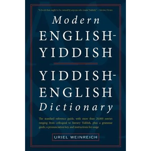 Modern English-Yiddish Yiddish-English Dictionary - Paperback