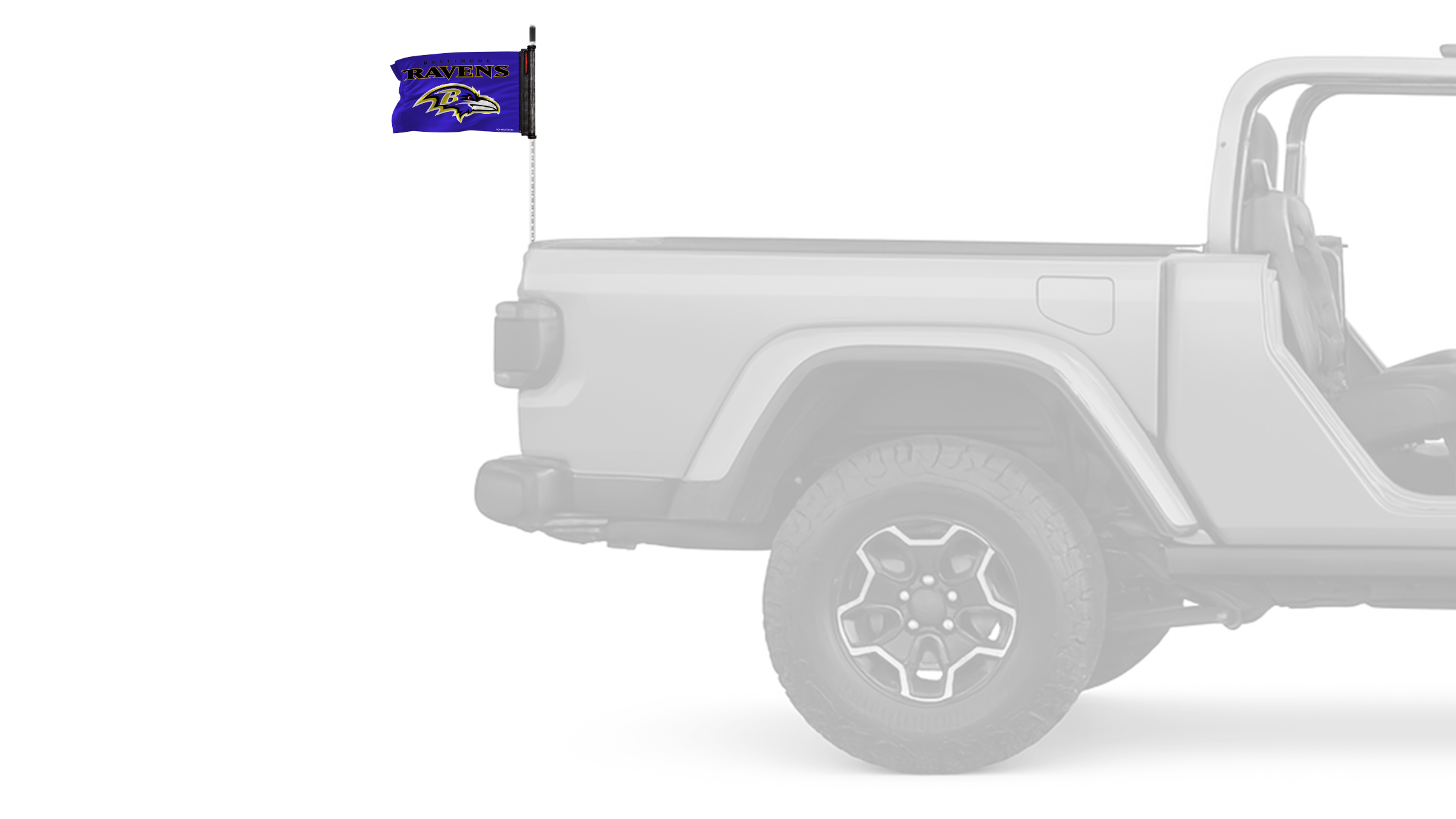 Baltimore Ravens 11"x17" Forever Wave Flag for Jeep Wrangler LJ 2003-2006