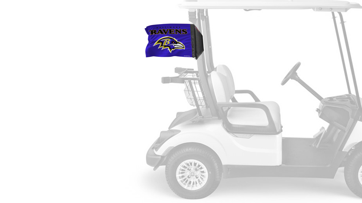 Baltimore Ravens 11"x17" Forever Wave Flag for Golf Carts