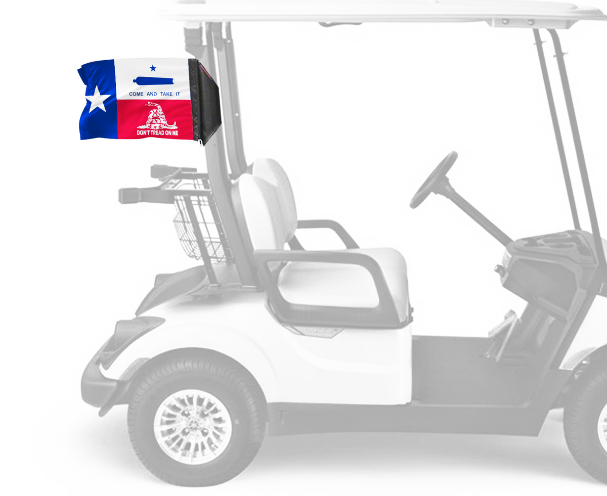 State Flag Texas Don't Tread 12"x18" Forever Wave Flag for Golf Carts