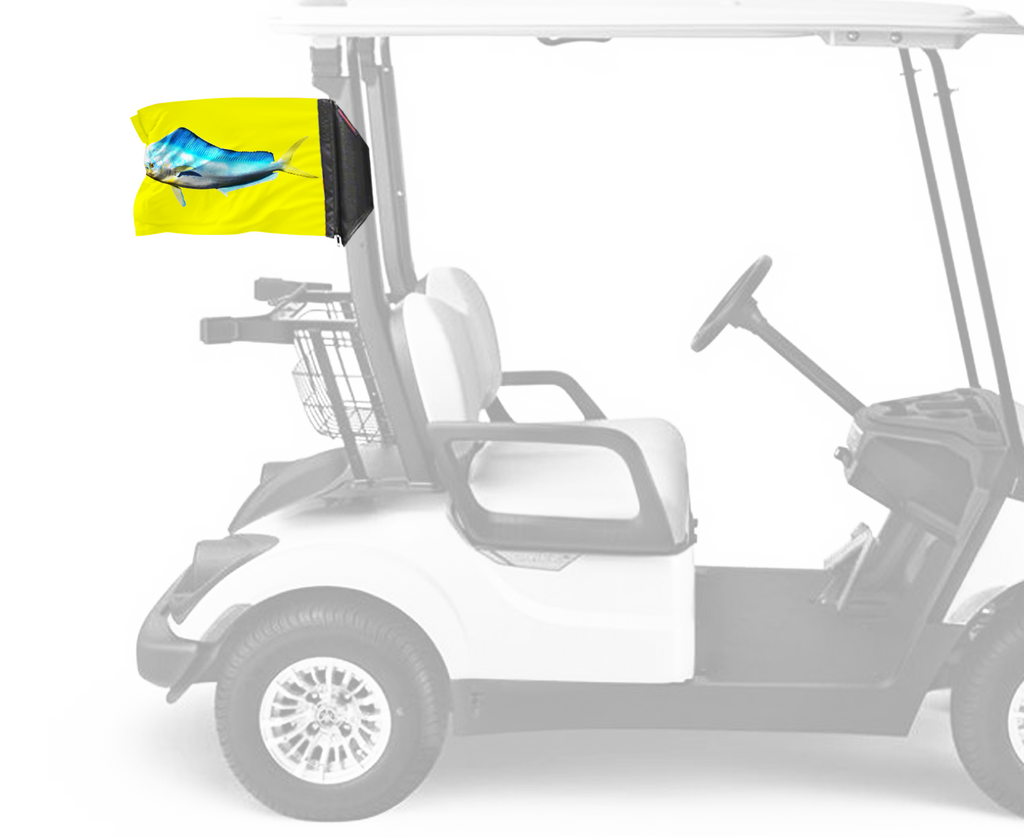 Dolphin 12"x18" Forever Wave Flag for Golf Carts