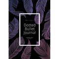 Dotted Bullet Journal: Medium A5 - 5.83X8.27 (Purple Feathers) - Paperback