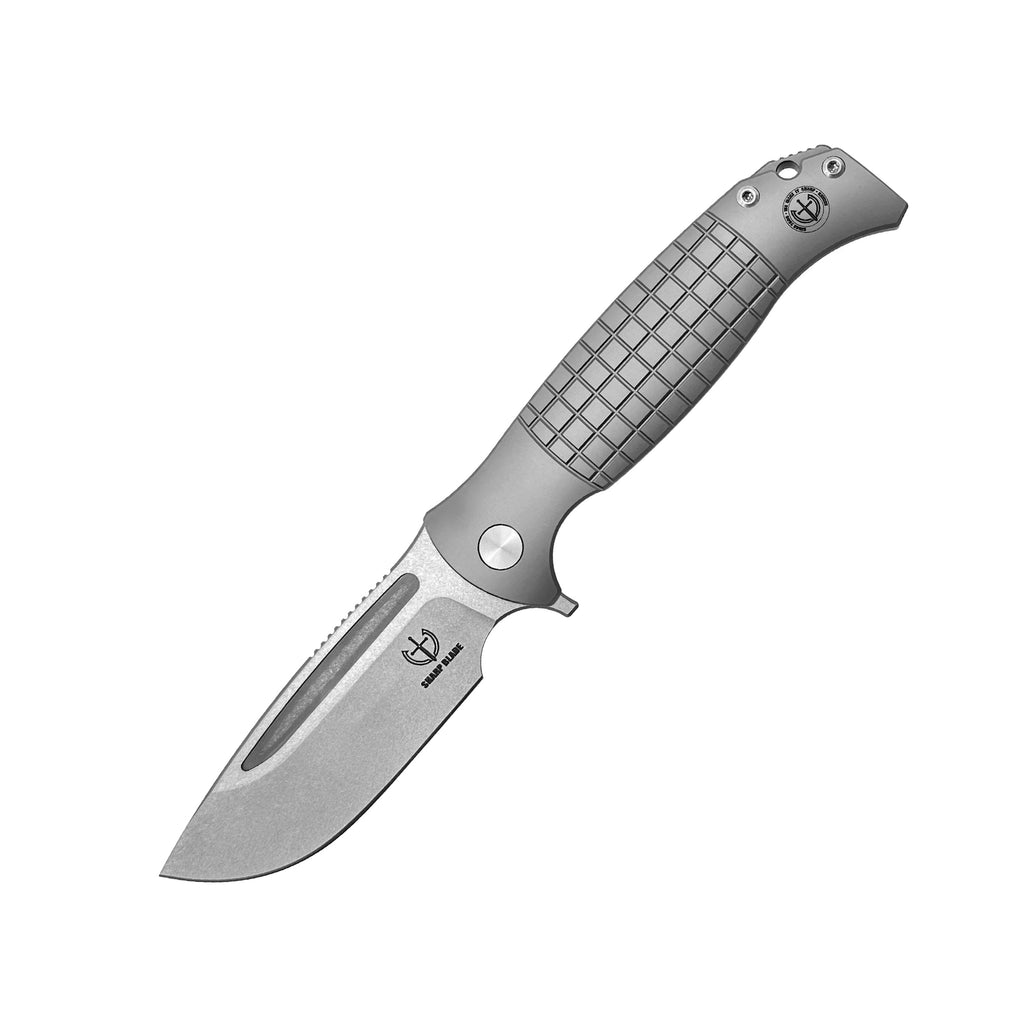 Sharp Blade - 14C28N Steel 3.86" Blade, Titanium Handle Premium EDC Pocket Knife