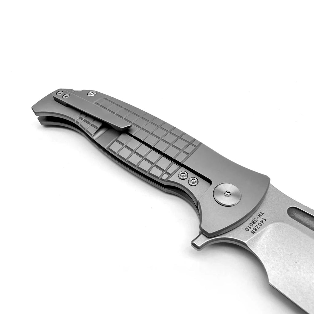 Sharp Blade - 14C28N Steel 3.86" Blade, Titanium Handle Premium EDC Pocket Knife