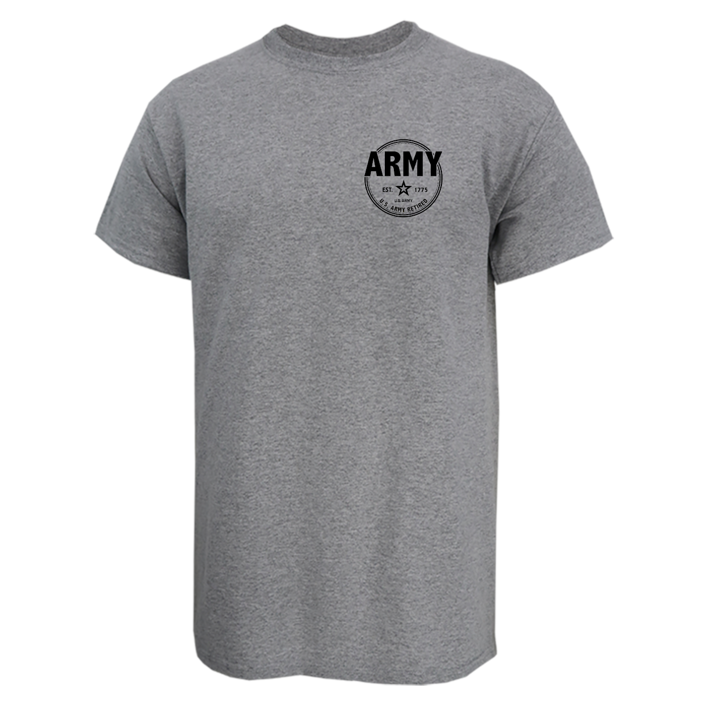 Army Retired USA Made T-Shirt (Grey)