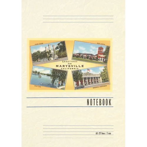 Vintage Lined Notebook Greetings from Marysville - Paperback