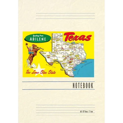 Vintage Lined Notebook Greetings from Abilene, Texas