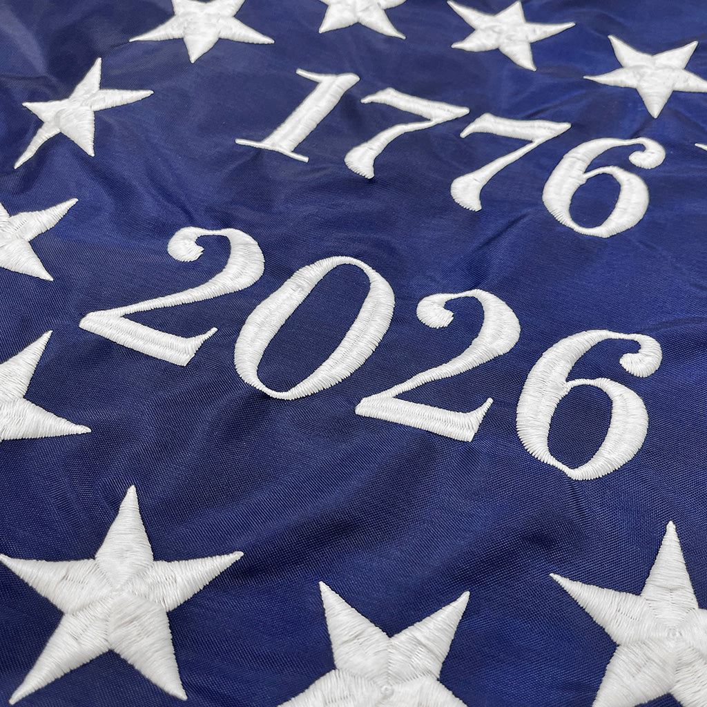 Betsy Ross 250th Flag 3'x5' - 13 Star 1776 to 2026 Nylon Flag | Made in USA