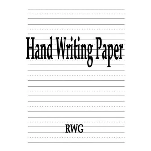 Hand Writing Paper: 100 Pages 8.5" X 11" - Paperback