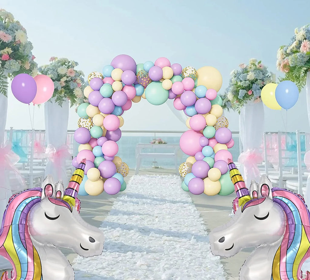 147pcs Unicorn Birthday Balloons Arch Garland Kit Happy Birthday Banner for Girls Unicorn Birthday Party Decorations