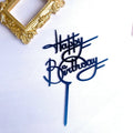 Acrylic Happy Birthday Cake Topper Gold Pink Birthday Cake Toppers Flags For Kids Birthday Party Cake Decorations Baby Shower