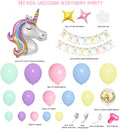 147pcs Unicorn Birthday Balloons Arch Garland Kit Happy Birthday Banner for Girls Unicorn Birthday Party Decorations