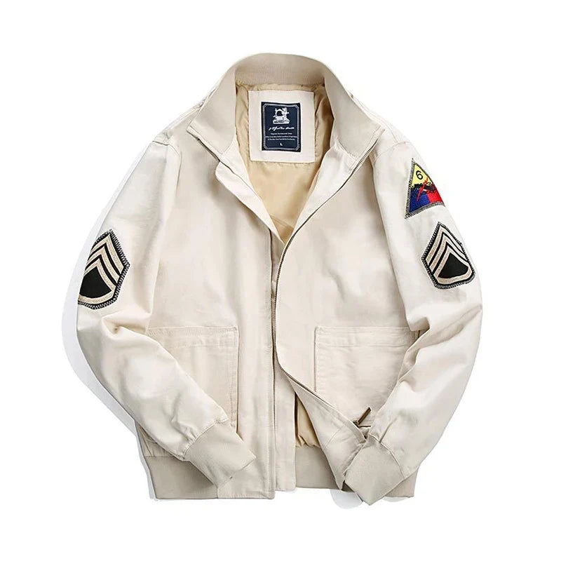 Fury Brad Pitt WW2 US Army Military Tanker Jackets Khaki Cotton Field Combat Outwear Uniforms Spring Autumn Lightweight Coats