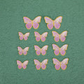 Cake Decoration Bronzing Butterfly Insert 11pcs/Set Paper Pink Purple Butterfly Baking Dessert Table Dress Up Birthday Decor