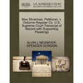 Max Silverman, Petitioner, V. Osborne Register Co. U.S. Supreme Court Transcript of Record with Supporting Pleadings
