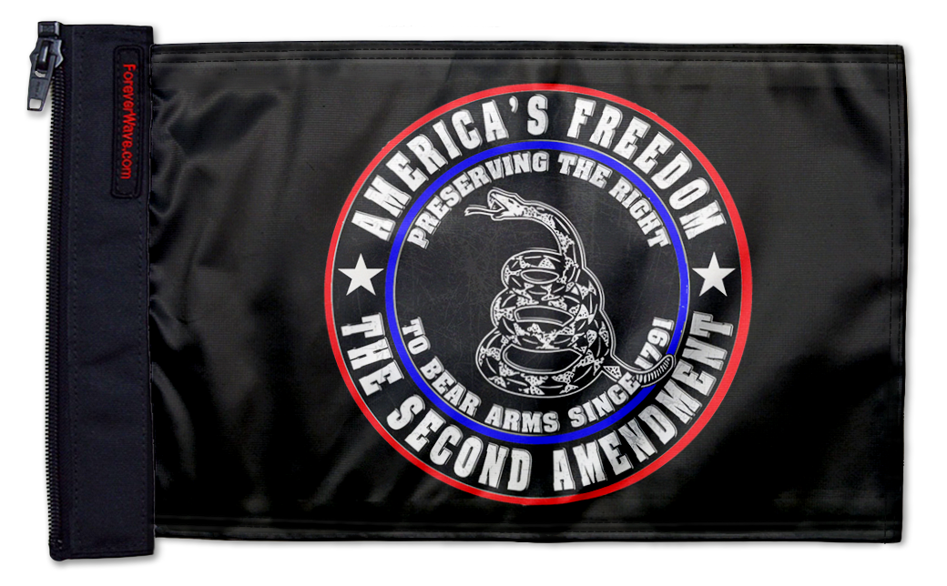 2nd Amendment 12"x18" Forever Wave Flag