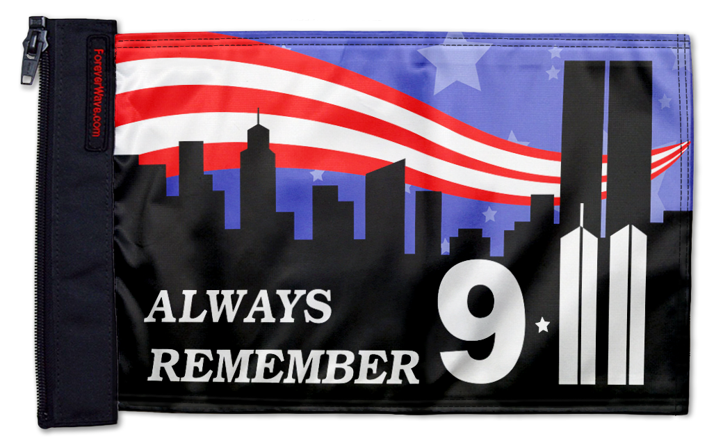 911 Tribute 12"x18" Forever Wave Flag