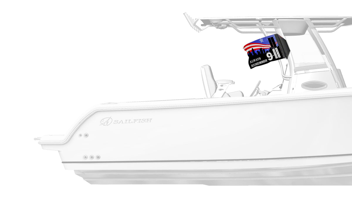 911 Tribute 12"x18" Forever Wave Flag for Boats