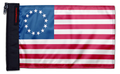 Betsy Ross 12"x18" Forever Wave Flag for Golf Carts