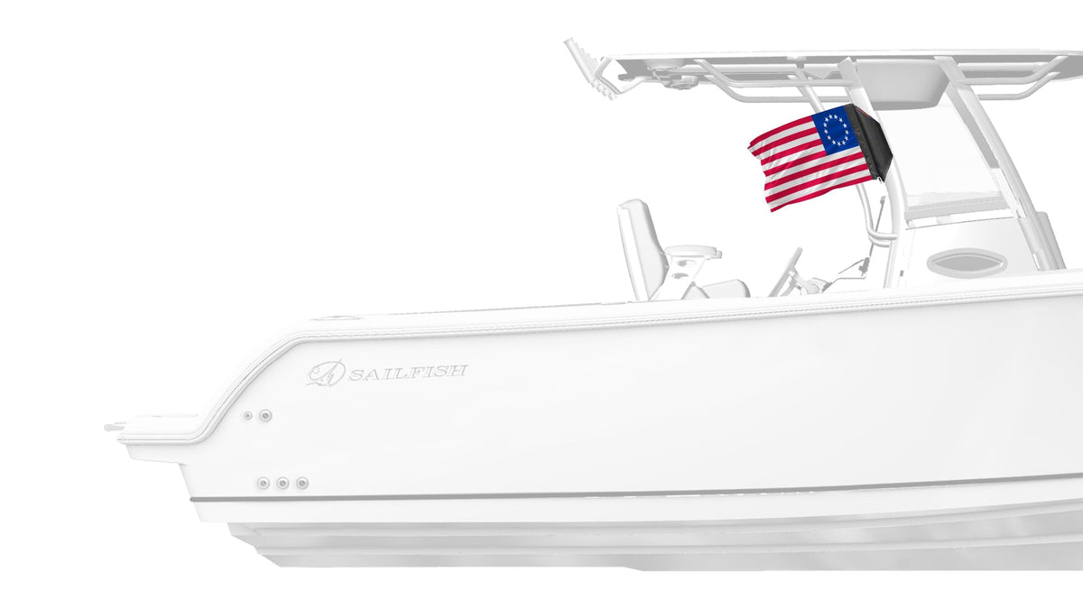 Betsy Ross 12"x18" Forever Wave Flag for Boats