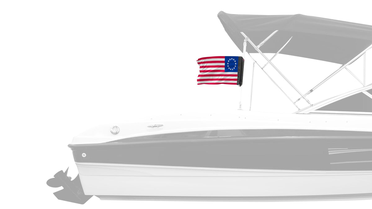 Betsy Ross 12"x18" Forever Wave Flag for Boats